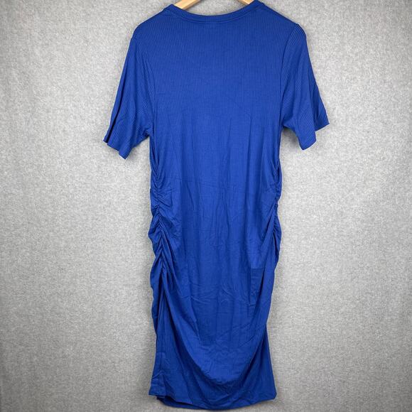 L4013 Time and Tru Woman Ruched Maternity knit Dress Size Large (12-14) - Picture 2 of 7